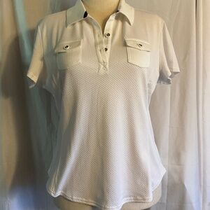 NWT L WHITE Swing Golf Shirt